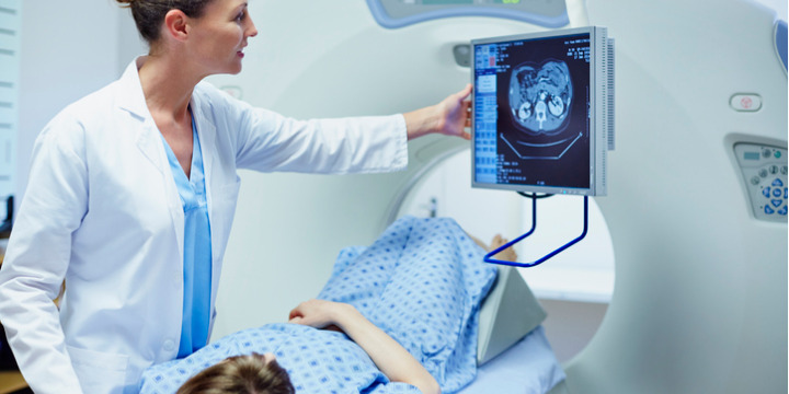 Doctor Showing Ct Scan To Patient Picture Id493216325